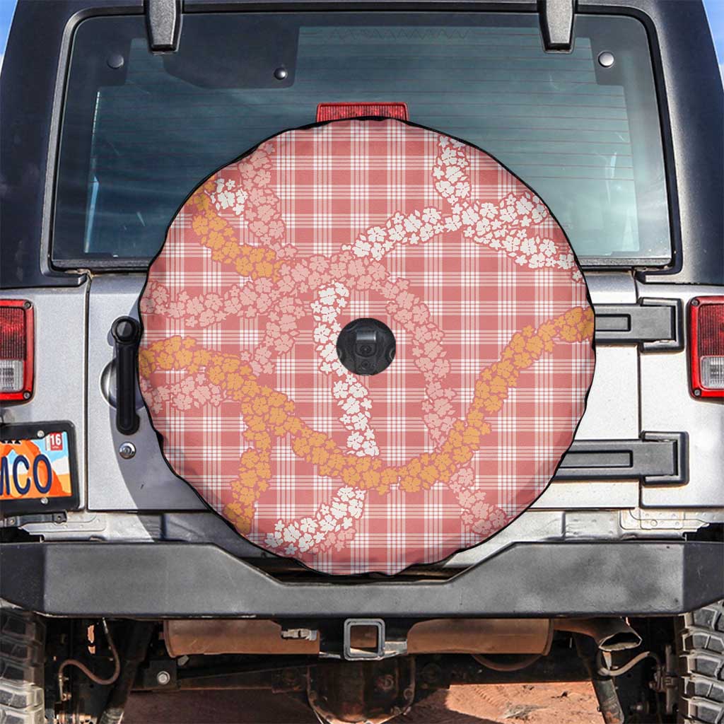 Pink Tropical Floral Palaka Spare Tire Cover Hawaiian Quilt Pattern LT9 Pink - Polynesian Pride