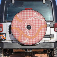 Pink Tropical Floral Palaka Spare Tire Cover Hawaiian Quilt Pattern LT9 Pink - Polynesian Pride