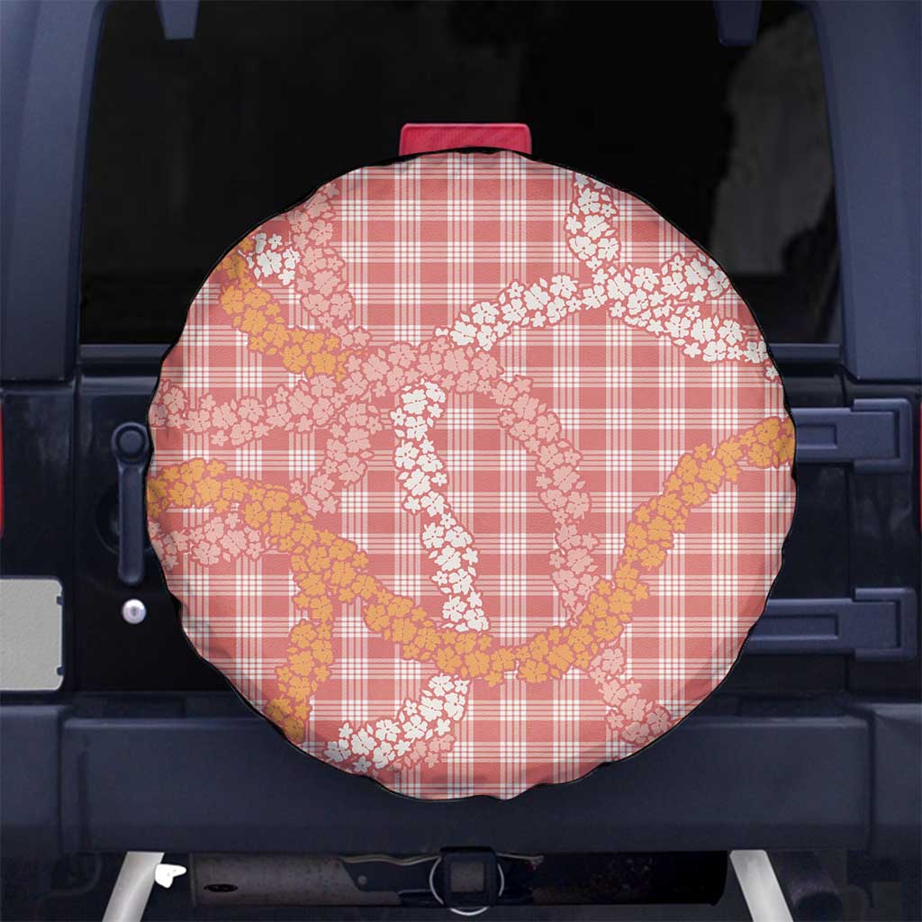 Pink Tropical Floral Palaka Spare Tire Cover Hawaiian Quilt Pattern LT9 No hole Pink - Polynesian Pride