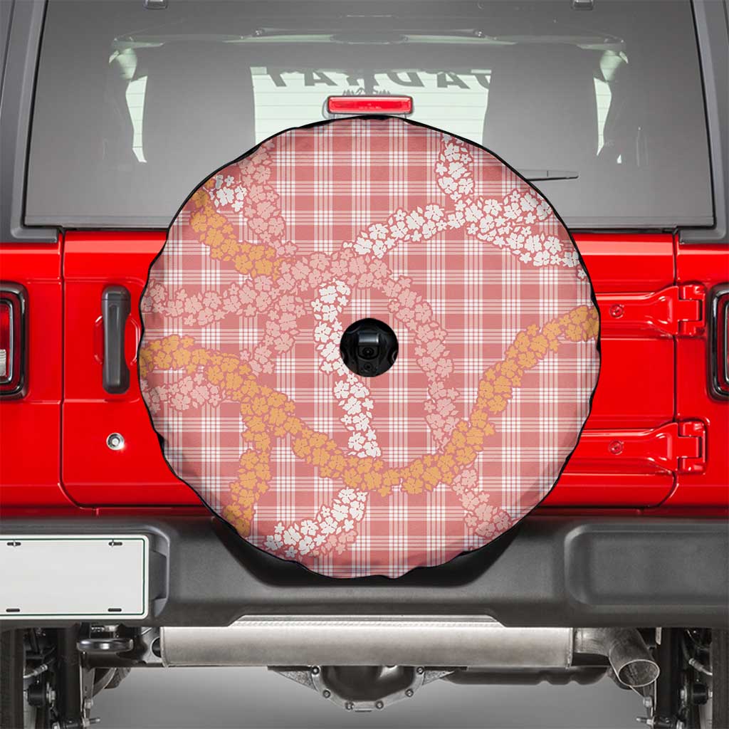 Pink Tropical Floral Palaka Spare Tire Cover Hawaiian Quilt Pattern LT9 - Polynesian Pride