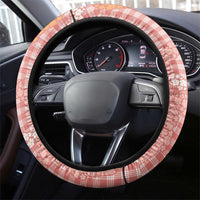 Pink Tropical Floral Palaka Steering Wheel Cover Hawaiian Quilt Pattern LT9 - Polynesian Pride