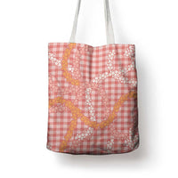Pink Tropical Floral Palaka Tote Bag Hawaiian Quilt Pattern LT9 - Polynesian Pride