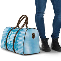 Blue Ulu Palaka Quilt Pattern Travel Bag Hawaii Culture Breadfruit LT9 - Polynesian Pride