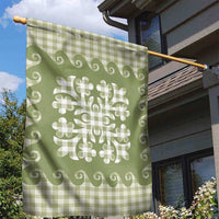 Green Ulu Palaka Quilt Pattern Garden Flag Hawaii Culture Breadfruit LT9 - Polynesian Pride