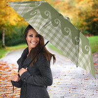 Green Ulu Palaka Quilt Pattern Umbrella Hawaii Culture Breadfruit LT9 - Polynesian Pride