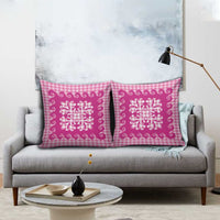 Pink Ulu Palaka Quilt Pattern Pillow Cover Hawaii Culture Breadfruit LT9 - Polynesian Pride