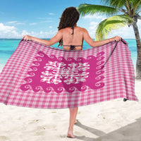Pink Ulu Palaka Quilt Pattern Sarong Hawaii Culture Breadfruit LT9 - Polynesian Pride