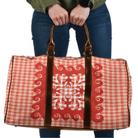 Red Ulu Palaka Quilt Pattern Travel Bag Hawaii Culture Breadfruit LT9 Red - Polynesian Pride