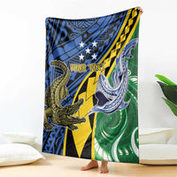 Personalised Crocodile and Shark Solomon Islands Blanket Polynesian Tribal Tattoo LT9 - Polynesian Pride