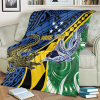 Personalised Crocodile and Shark Solomon Islands Blanket Polynesian Tribal Tattoo LT9 - Polynesian Pride