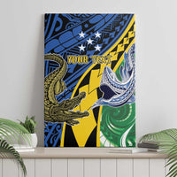 Personalised Crocodile and Shark Solomon Islands Canvas Wall Art Polynesian Tribal Tattoo LT9 - Polynesian Pride