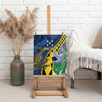 Personalised Crocodile and Shark Solomon Islands Canvas Wall Art Polynesian Tribal Tattoo LT9 - Polynesian Pride