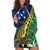 Personalised Crocodile and Shark Solomon Islands Hoodie Dress Polynesian Tribal Tattoo