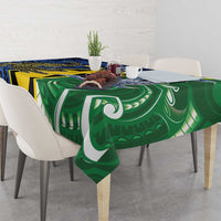 Personalised Crocodile and Shark Solomon Islands Tablecloth Polynesian Tribal Tattoo LT9 - Polynesian Pride