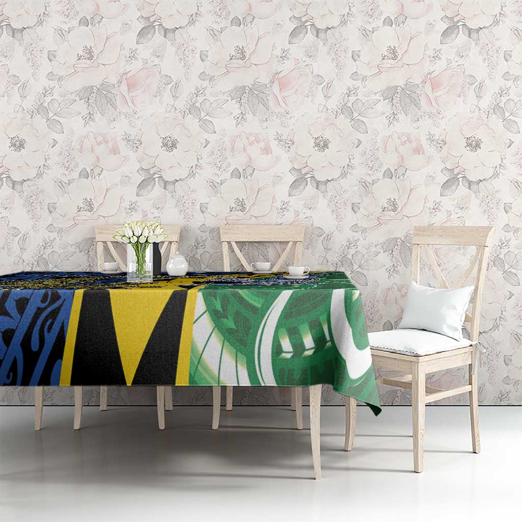 Personalised Crocodile and Shark Solomon Islands Tablecloth Polynesian Tribal Tattoo LT9 - Polynesian Pride