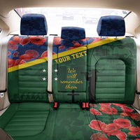 Personalised Solomon Islands Remembrance Day Back Car Seat Cover We Will Remember Them with Camouflage Style LT9 - Polynesian Pride