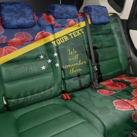 Personalised Solomon Islands Remembrance Day Back Car Seat Cover We Will Remember Them with Camouflage Style LT9 - Polynesian Pride