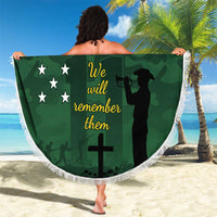 Personalised Solomon Islands Remembrance Day Beach Blanket We Will Remember Them with Camouflage Style LT9 - Polynesian Pride