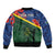 Personalised Solomon Islands Remembrance Day Bomber Jacket We Will Remember Them with Camouflage Style