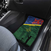 Personalised Solomon Islands Remembrance Day Car Mats We Will Remember Them with Camouflage Style LT9 - Polynesian Pride