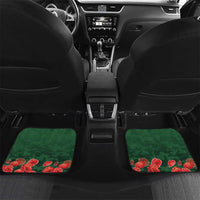Personalised Solomon Islands Remembrance Day Car Mats We Will Remember Them with Camouflage Style LT9 Set 2pcs - Back Green - Polynesian Pride