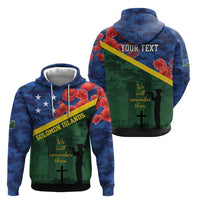 Personalised Solomon Islands Remembrance Day Hoodie We Will Remember Them with Camouflage Style LT9 - Polynesian Pride