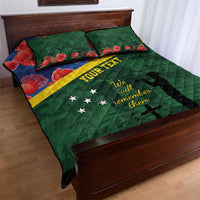 Personalised Solomon Islands Remembrance Day Quilt Bed Set We Will Remember Them with Camouflage Style LT9 - Polynesian Pride