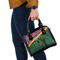 Personalised Solomon Islands Remembrance Day Shoulder Handbag We Will Remember Them with Camouflage Style LT9 - Polynesian Pride