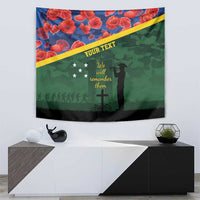 Personalised Solomon Islands Remembrance Day Tapestry We Will Remember Them with Camouflage Style LT9 - Polynesian Pride