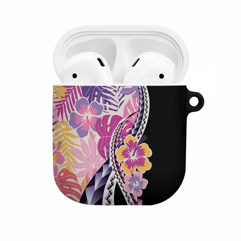 Aloha Vintage Hibiscus Lei Seamless Pattern AirPods Case LT9 Pink - Polynesian Pride