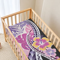 Aloha Vintage Hibiscus Lei Seamless Pattern Baby Bed Cover LT9 - Polynesian Pride