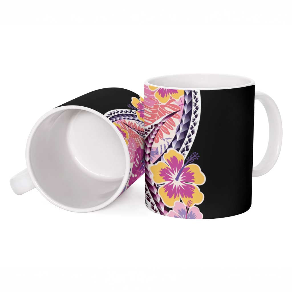 Aloha Vintage Hibiscus Lei Seamless Pattern Ceramic Mug LT9 - Polynesian Pride