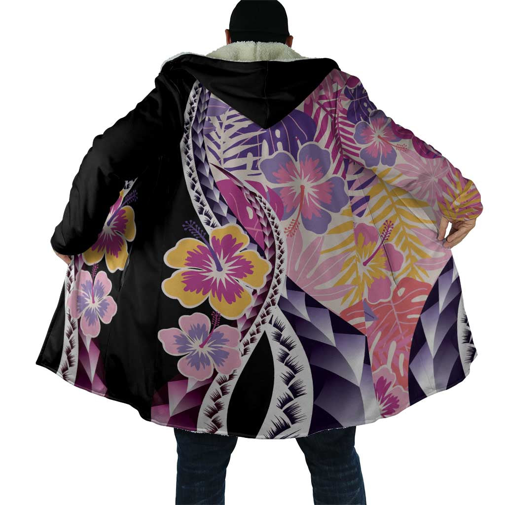 Aloha Vintage Hibiscus Lei Seamless Pattern Cloak LT9 - Polynesian Pride