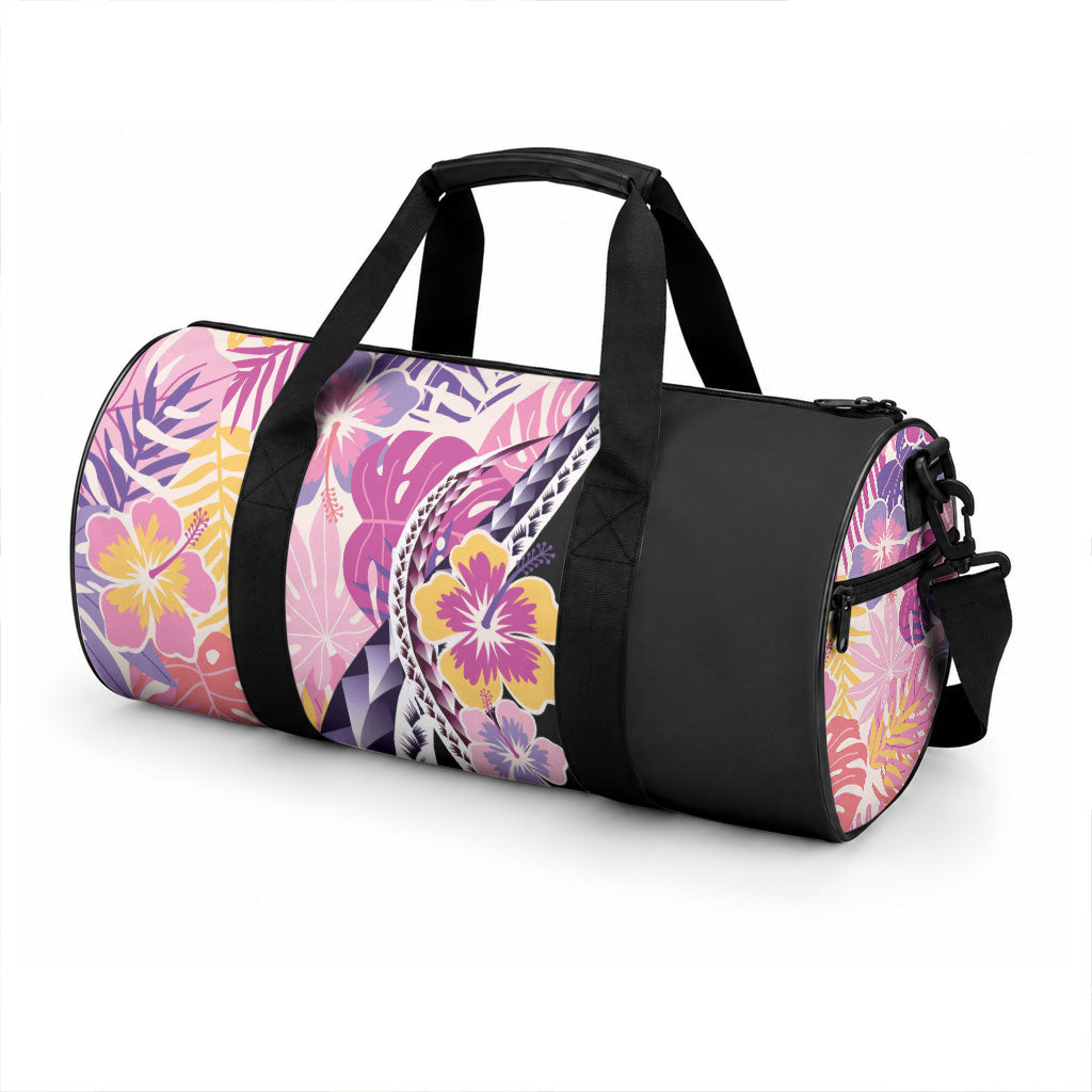 Aloha Vintage Hibiscus Lei Seamless Pattern Duffle Bag LT9 - Polynesian Pride