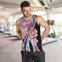 Aloha Vintage Hibiscus Lei Seamless Pattern Men Tank Top LT9 Pink - Polynesian Pride