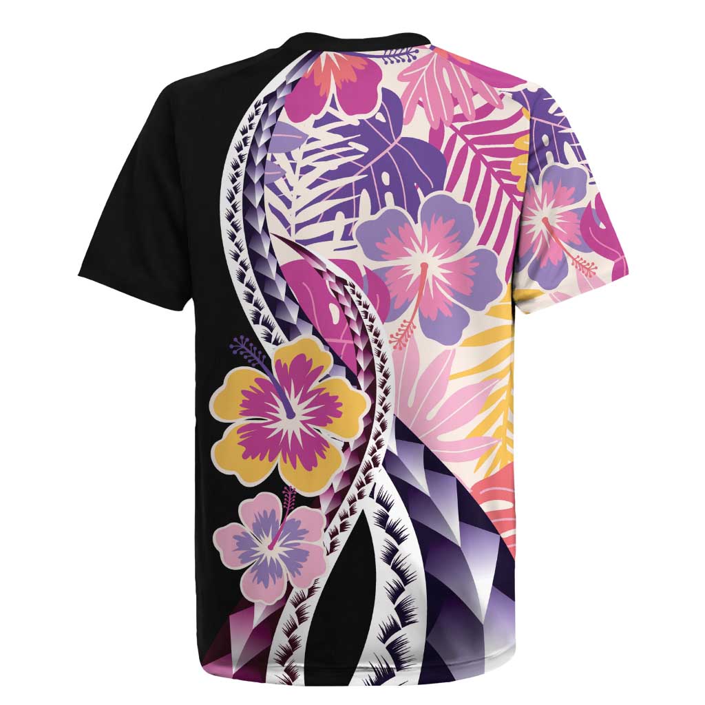Aloha Vintage Hibiscus Lei Seamless Pattern Rugby Jersey LT9 - Polynesian Pride