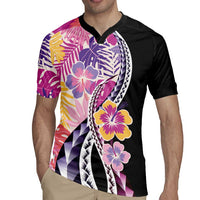 Aloha Vintage Hibiscus Lei Seamless Pattern Rugby Jersey LT9 - Polynesian Pride