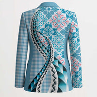 Aloha Vintage Palaka Floral Hawaiian Quilt Blazer Uliuli Motif LT9 - Polynesian Pride