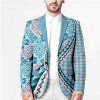 Aloha Vintage Palaka Floral Hawaiian Quilt Blazer Uliuli Motif LT9 - Polynesian Pride