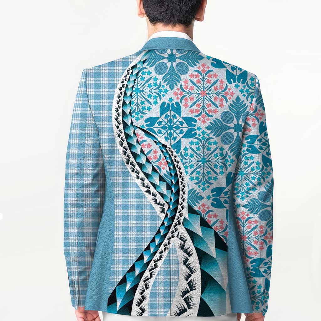 Aloha Vintage Palaka Floral Hawaiian Quilt Blazer Uliuli Motif LT9 - Polynesian Pride
