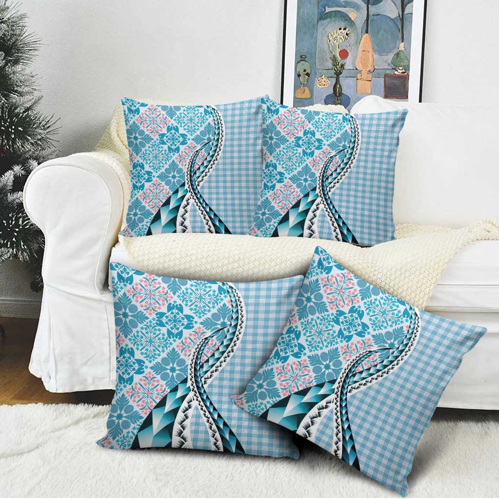 Aloha Vintage Palaka Floral Hawaiian Quilt Pillow Cover Uliuli Motif LT9 - Polynesian Pride