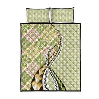Aloha Vintage Palaka Floral Hawaiian Quilt Quilt Bed Set Omaomao Motif LT9 - Polynesian Pride