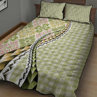 Aloha Vintage Palaka Floral Hawaiian Quilt Quilt Bed Set Omaomao Motif LT9 - Polynesian Pride