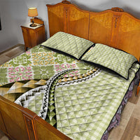 Aloha Vintage Palaka Floral Hawaiian Quilt Quilt Bed Set Omaomao Motif LT9 - Polynesian Pride