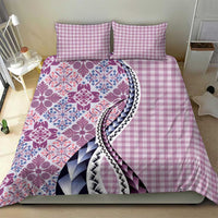 Aloha Vintage Palaka Floral Hawaiian Quilt Bedding Set Akala Motif LT9 - Polynesian Pride