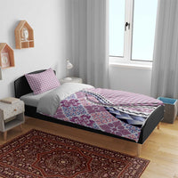 Aloha Vintage Palaka Floral Hawaiian Quilt Bedding Set Akala Motif LT9 - Polynesian Pride