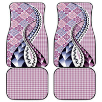 Aloha Vintage Palaka Floral Hawaiian Quilt Car Mats Akala Motif LT9 - Polynesian Pride