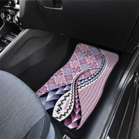 Aloha Vintage Palaka Floral Hawaiian Quilt Car Mats Akala Motif LT9 - Polynesian Pride