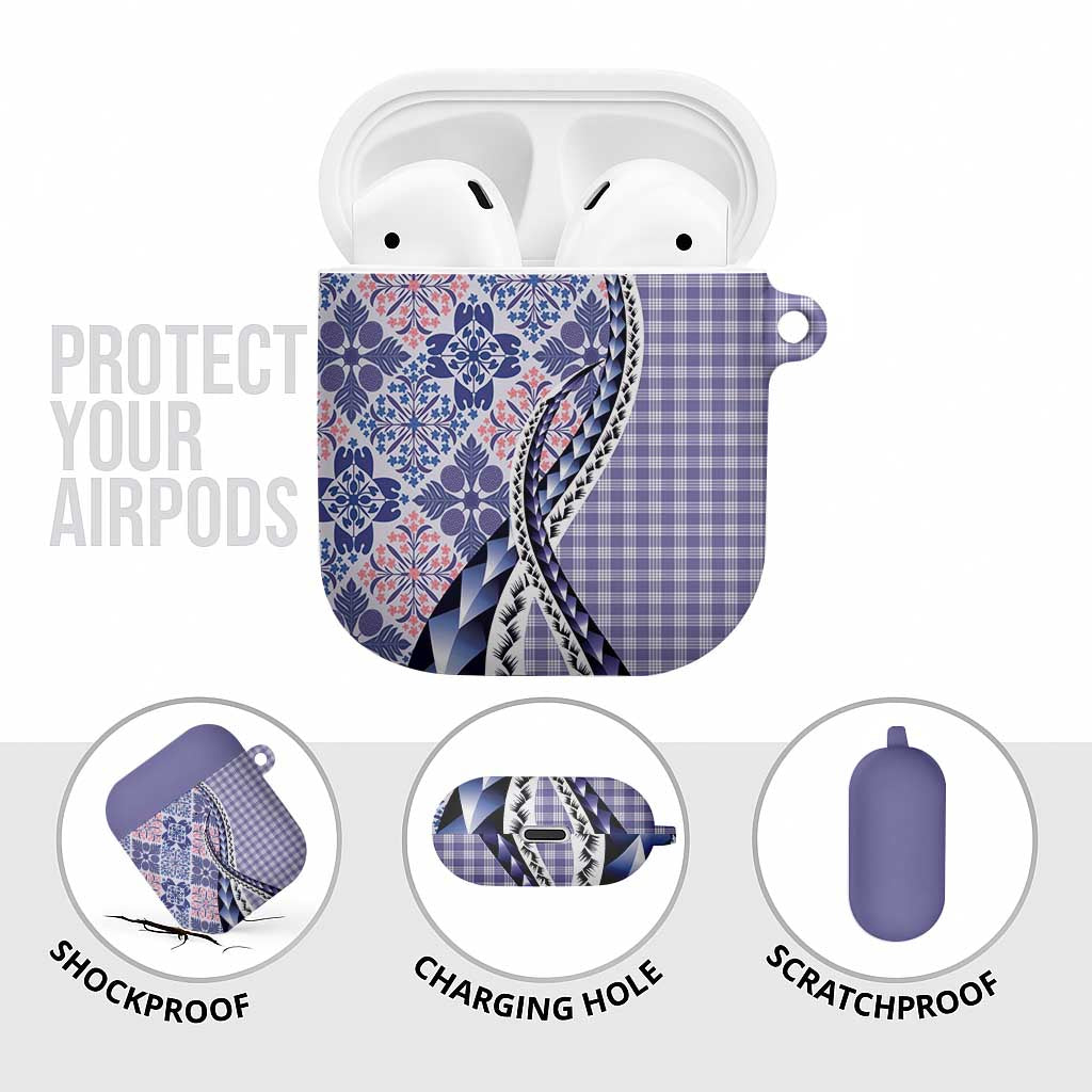 Aloha Vintage Palaka Floral Hawaiian Quilt AirPods Case Poni Motif LT9 - Polynesian Pride