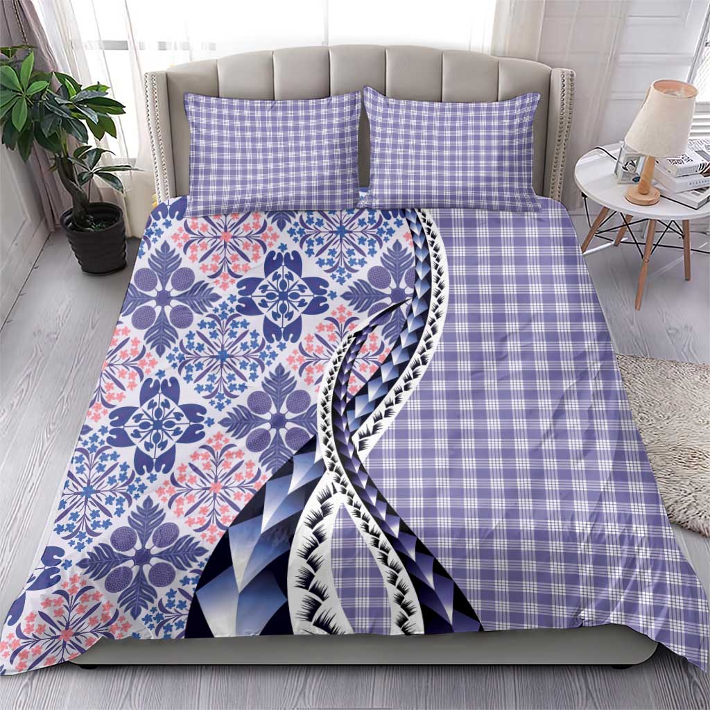 Aloha Vintage Palaka Floral Hawaiian Quilt Bedding Set Poni Motif LT9 - Polynesian Pride